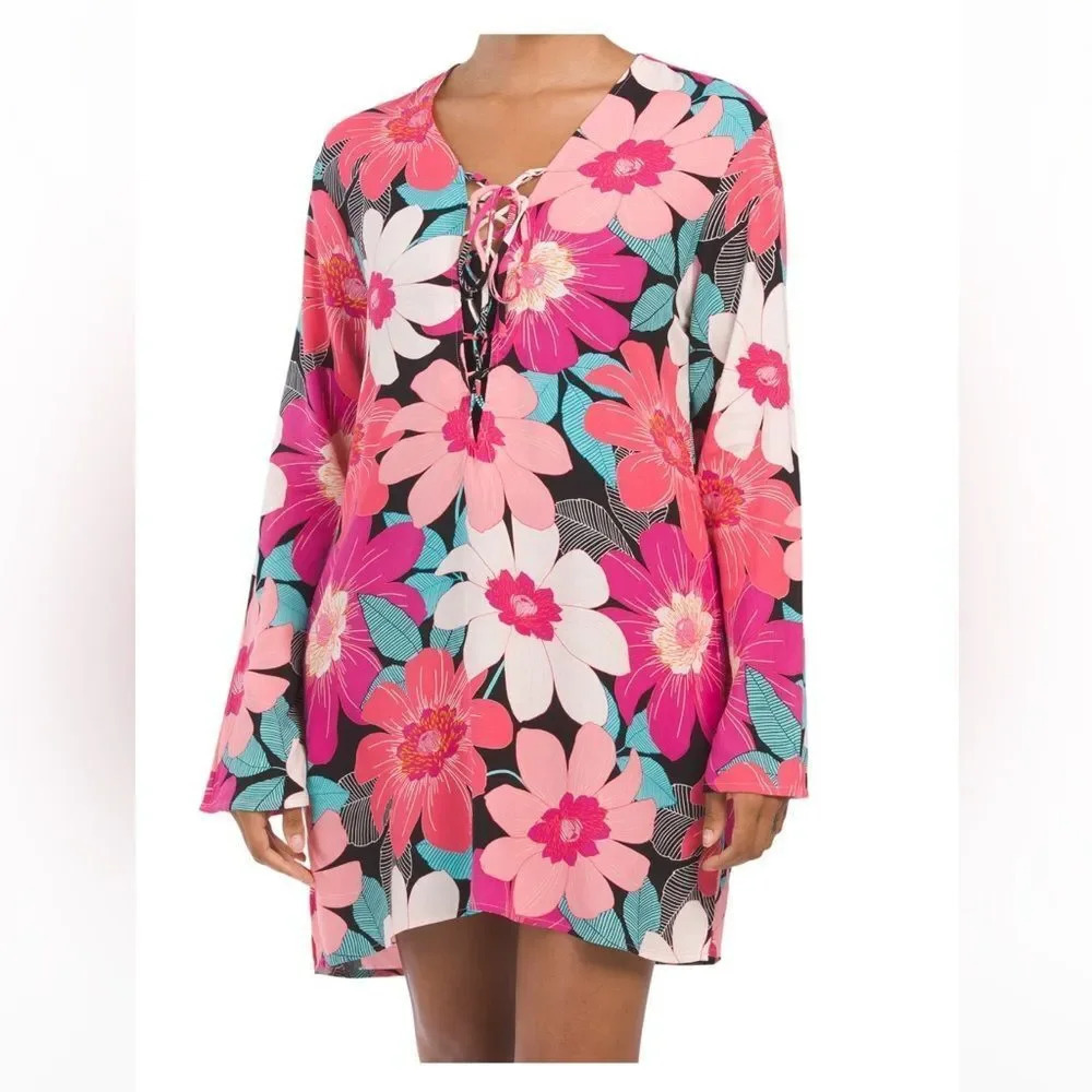 La Blanca In Full Bloom Cover Up Tunic - Picture 3 of 5